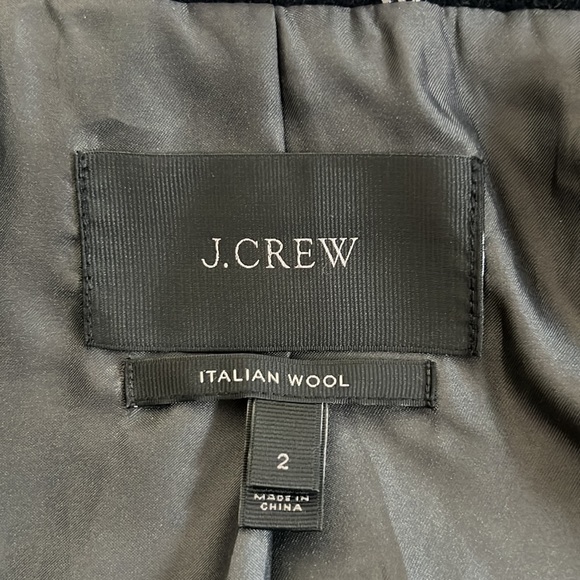 J. Crew Hooded Italian Wool Coat - sz 2 - Picture 5 of 6